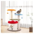thumbnail image 3 of Mushroom Cat Tree 35 Inch - Multi-Level Cat Tower with Scratching Posts & Plush Perches, 3 of 9