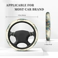 thumbnail image 3 of Susaid Floral Mountain Landscape Print Elastic Car Steering Wheel Cover, 15 Inches Breathable Vehicle Steer Wheel Protector, Universal for SUV, Truck, 3 of 6