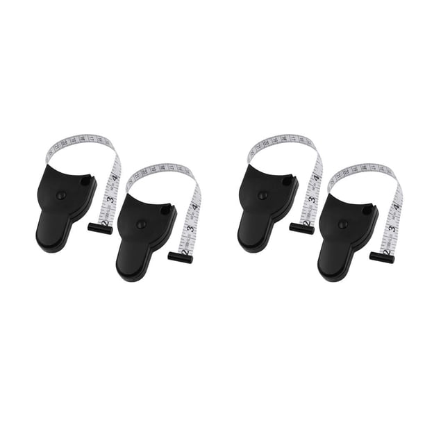 Matsuzay cinta métrica telescópica automática medición del cuerpo regla retráctil en forma de Y multifunción calibre de doble cara 2 uds / 2 piezas/negro 2Conjunto