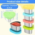 thumbnail image 6 of Wekvgz Salad Dressing Container Kit Leak Proof Cute Stainless Steel Small Condiment Container Solid Meal Prep Sauce Cup for Outside Usage, 6 of 9