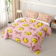 thumbnail image 3 of Homewish Pink Bow Softball Quilt King, Cute Sport King Coverlet Set for Girls and Boys, 3 Pieces, 1 Comforter and 2 Pillowcases, 3 of 7
