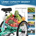 thumbnail image 2 of 20" Folding Tricycle for Adults Seniors with Big Basket, 7 Speed Low-Step Through Frame 3 Wheel Bikes Suitable for Women, Men for Cycling, Shopping, Exercise, Support up to 450 LBS, 2 of 9