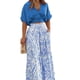thumbnail image 1 of Women's Summer 2 Piece Outfits Drop Shoulder Blouse Shirt High Waisted Pants Suitable For Evening Party Night Club, 1 of 5