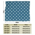 thumbnail image 3 of DouZhe Ultra-Soft Micro Fleece Lightweight Flannel Bed Blanket, Polka Dots Teal White Spots Print Cozy Warm Throw Blankets, 80"x60", 3 of 7