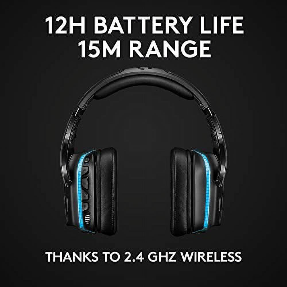 Logitech G935 Wireless DTS X 7.1 Surround Sound LIGHTSYNC RGB PC Gaming Headset Black Blue