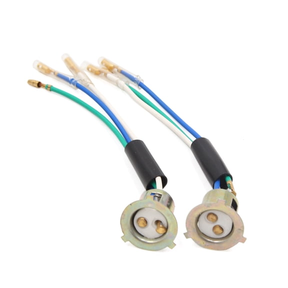 Unique Bargains 2pcs 3 Wire Motorcycle Headlight Wires Harness Connector Sockets for JH70
