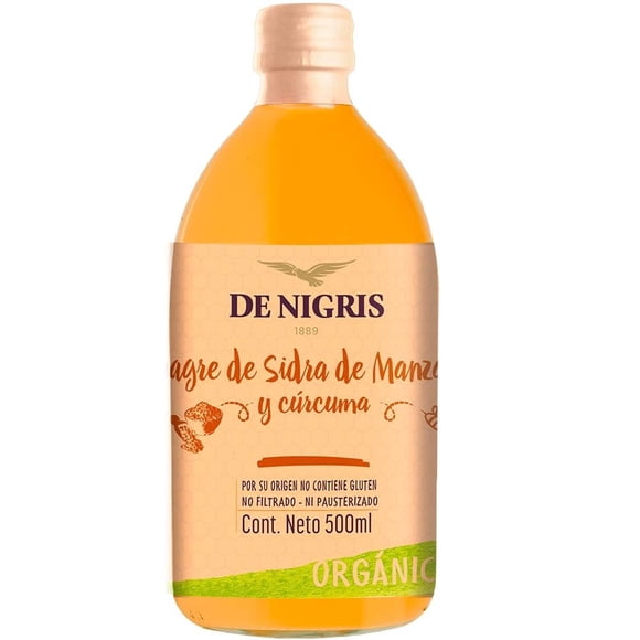 Vinagre De Nigris de sidra de manzana y cúrcuma orgánico 500 ml