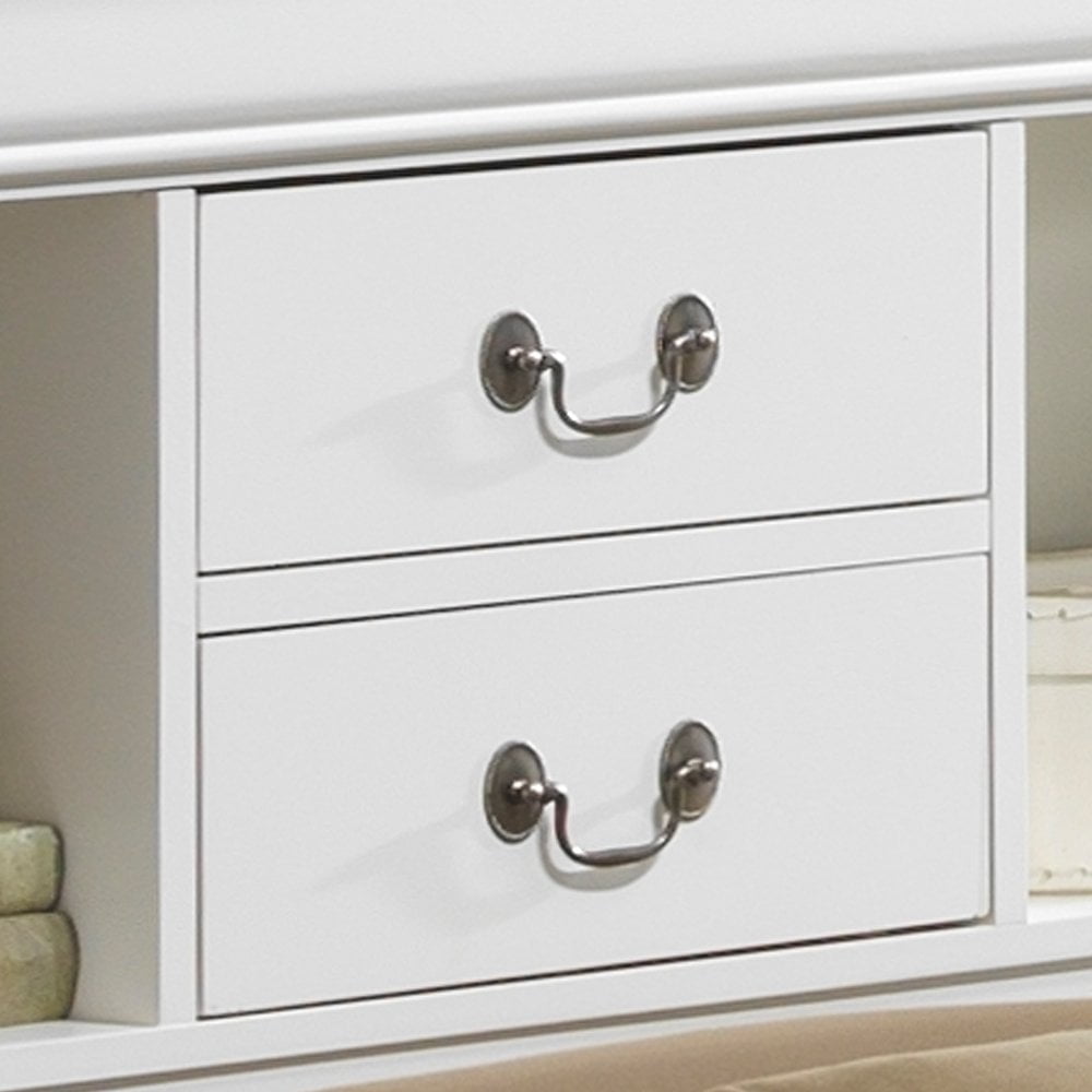 Glory Furniture Louis Phillipe Twin Storage Bed in White