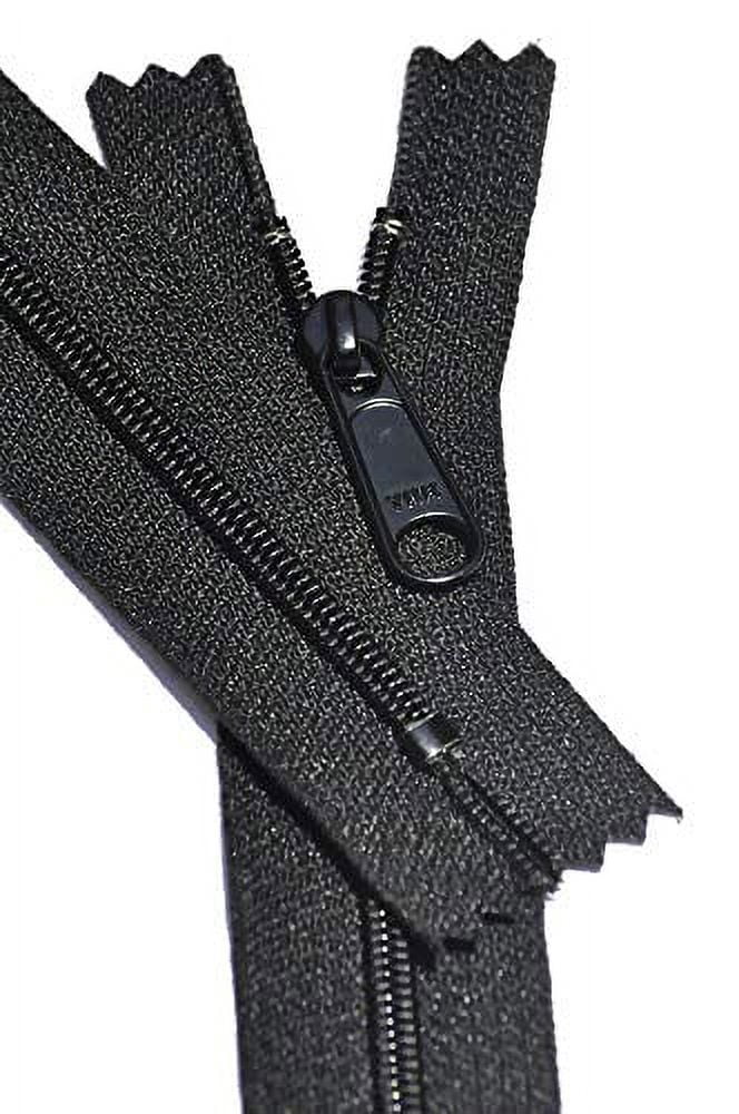 YKK Black #4.5 Handbag - Extra-Long Pull Zipper (50 Zippers Per Pack) (18" Inches)