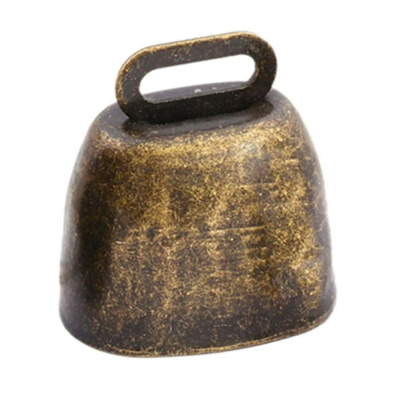1pcs Metal Cow Bell Retro Bell Christmas Iron Bell with Crisp Sound U6B4