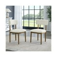 thumbnail image 5 of Lilola Home Darla Set of 2 Walnut Oak Dining Side Chairs with Beige Sherpa Fabric, 5 of 5