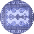 thumbnail image 1 of Ahgly Company Indoor Round Persian Blue Traditional Area Rugs, 5' Round, 1 of 4