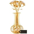 thumbnail image 5 of Matashi  24k Gold Plated Flowers Bouquet and Vase w/ Pink & Clear  Crystals - 5 x 1.5 x 1.5 Gold/Red, 5 of 5