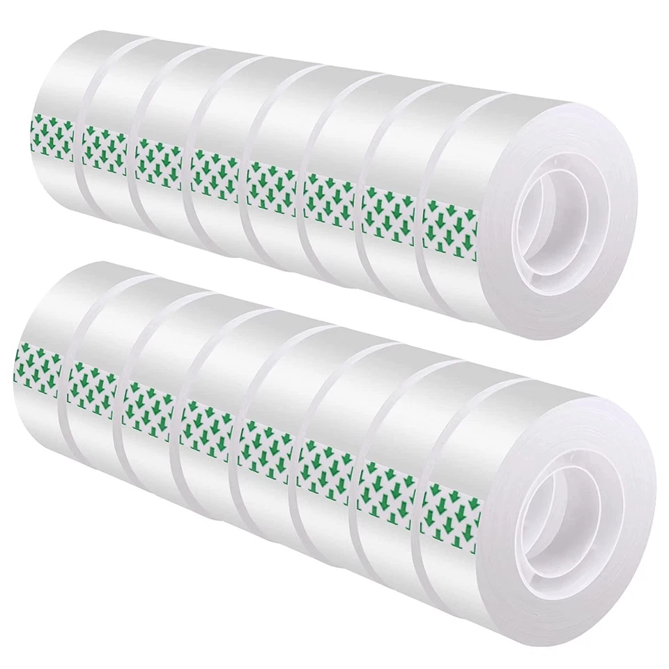 CRESTIN- Clear Transparent Tape Rolls 3/4" X 1000" Dispenser Refill 20 Tape Rolls Scotch