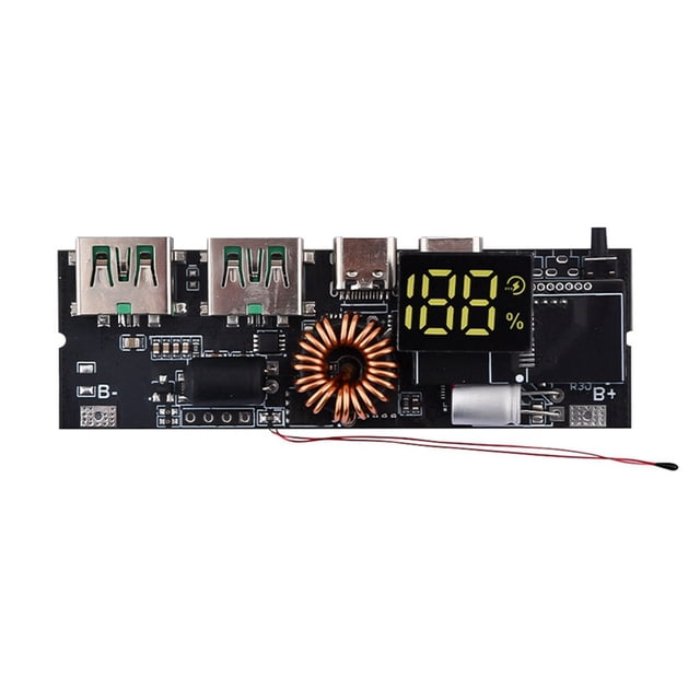 LED Dual USB PD Fast Charge 5A Type-C USB Mobile Power Bank 18650 Charging Module Temperature Protection 3S 65W