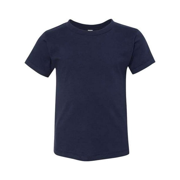 Camiseta de manga corta de Bella + Canvas para niños pequeños 2T NAVY bella lienzo 3001T