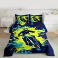 thumbnail image 2 of Homewish Dirt Bike Full Size Comforter Sets 3-Piece for Boys Girls,Extreme Sport Bedding Comforter Set,Graffiti Splash Lightweight Bedding Sets,Ultra Soft Home Decor,Reversible, 2 of 8