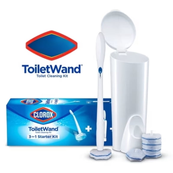 ToiletWand Kit: Storage Caddy & 6 Disposable Refills