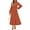 Brick Red, variant on Women's Fall Spring Elegant Long Sleeve Maxi Dress Swiss Dot A Line Flowy Casual Holiday Party Going Out Dresses