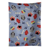 Carolines Treasures BB2702KTWL Dog House Collection Shih Tzu Black Silver Kitchen Towel 15 X 28" multicolor