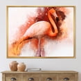 thumbnail image 2 of Designart 'Abstract Portrait of Pink Flamingo II' Farmhouse Framed Canvas Wall Art Print, 2 of 5