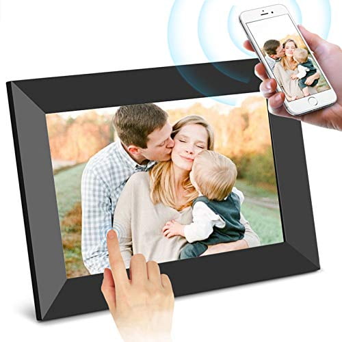 Black Share Moments Instantly via Frameo App from Anywhere Smart 10.1 Inch 16GB WiFi Digital Photo Frame with HD IPS Display Touch Screen 