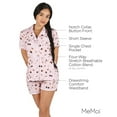 thumbnail image 3 of MeMoi Women's Coffee Lovers Notch Collar Cotton Blend Pajama Set - Womens - Female, XS, Pink, 3 of 7