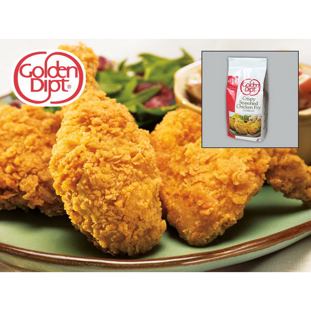(Price/CASE)Golden Dipt G7080.21 Crispy Breading Seasoned Chicken Fry 6