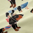 thumbnail image 5 of Homewish Cartoon Dachshund Dog Kitchen Curtains,Yellow Black Out Curtains Pack of 2 (42x63 Each), 5 of 6
