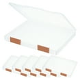 thumbnail image 1 of Uxcell Clear A4 File Portable Project Case with Buckle Plastic Storage Box for 8.5" x 11" Letter Paper Scrapbook Paper Storage Boxes, 6Pcs, 12.4"x9.8"x1.2", Brown, 1 of 6