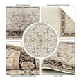 thumbnail image 3 of Alfa Rich 5x7 Area Rugs, Ultra-Thin, Oriental, Black and Cream Rug, Non-Slip, Machine Washable, Easy Clean, Pet Friendly Rug, 3 of 6