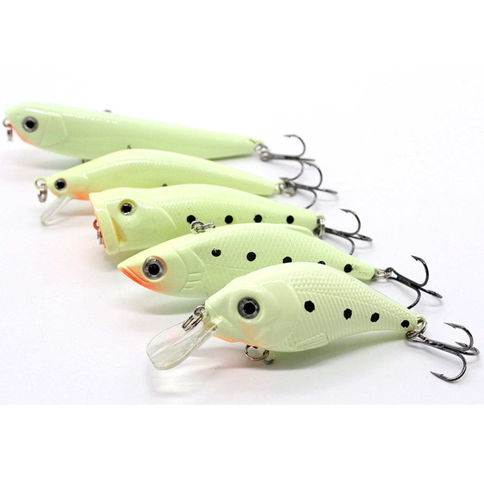 Spring Park Luminous Night Fishing Lure Abs Hard Bait Artificial Swimbait With Treble Hook Walmart Com
