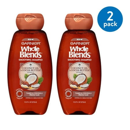 (2 Pack) Garnier Whole Blends Shampoo with Coconut Water & Vanilla Milk Extracts 12.5 FL