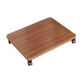 thumbnail image 3 of Tnarru Storage Box Mobile Rolling Stand with Wheels Organizer Stable Movable Accessory Tray Audio Rack Storage Box Holder for Office Walnut Color, 3 of 8