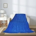 thumbnail image 2 of Throw Blanket for Couch Sofa and Bed, Blue Glitter (2) Super Soft Plush Throw Blanket, Fuzzy Cuteness Comfy Warm Washable Flannel Blanket & Throws for All Season 50"x40", 2 of 5