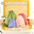 thumbnail image 5 of 6 Pcs PE Drawstring Bag Waterproof Pool Shoes Cloth Toy Organizers Luggage Storage Bag for Travel Gym Plastic Pouch, 5 of 5