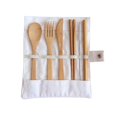 thumbnail image 3 of YMTQ 7Pcs Flatware Cutlery Eco friendly Bamboo Knife Fork Spoon Chopsticks Straw Set, 3 of 7