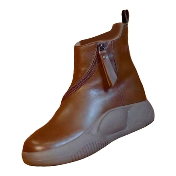 Cómodas botas cortas de otoño, botas de mujer, botines, botas informales, accesorios de disfraz, botines impermeables para mujeres, niñas, regalos 6 marrones Yinane Botas cortas