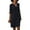 Black, variant on Women's Casual Dress And Short Sleeve Holiday Semi Casual Dress V-Neck Solid Color Women’s Dress White 3XL