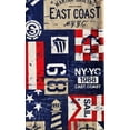 thumbnail image 5 of Serafina Home Summer Fun East Coast Sailing Yacht Club Patriotic Patchwork Vinyl Flannel Back Tablecloth (52" x 70" Oblong), Red, White, Blue, Tan, 5 of 5