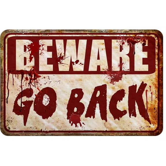 Halloween Decorations Indoor Horror Room Decor Metal Tin Signs Halloween Party Poster For Home bedroom Outdoor 12x8 Inches Enter If You Dare