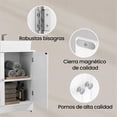 thumbnail image 4 of VASAGLE Armario de baño para Debajo del Lavabo Armario bajo Lavabo Armario de almacenaje 2 Puertas 2 Compartimentos Balda Ajustable en Altura Tamaño de 60 x 30 x 60 cm Blanco, 4 of 5
