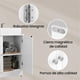 thumbnail image 4 of VASAGLE Armario de baño para Debajo del Lavabo Armario bajo Lavabo Armario de almacenaje 2 Puertas 2 Compartimentos Balda Ajustable en Altura Tamaño de 60 x 30 x 60 cm Blanco, 4 of 5