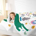 thumbnail image 2 of Homewish Green Kawaii Crocodile Full Size Comforter Sets for Kids, Lion Duck Elephant Bedding Comforter Set, Kawaii Animal Reversible Bedding Sets, Breathable Home Decor, 3pcs, 2 of 8