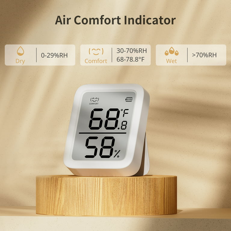 SwitchBot IP65 Indoor Outdoor Hygrometer Thermometer Wireless, 394ft  Bluetooth Range, Refrigerator Thermometer, Dewpoint/VPD/Absolute Humidity  Sensor