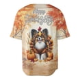 thumbnail image 2 of Happy Thanksgiving Papillon Turkey Costume Pumpkins Autumn Leaves All Over Print 3D Baseball Shirt Pap Butterfly Dog Lover Softball Sport - 13014, 2 of 6