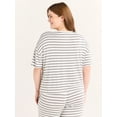 thumbnail image 5 of Joyspun Women’s Scoop Neck Sleepwear Tee with Short Sleeves, Sizes S-3X, 5 of 7