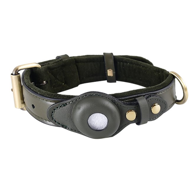Collar Para Mascotas Pet Collar Creative Anti Loss Location Tracker Collares para cachorro (verde oliva M) Likrtyny Libre de BPA