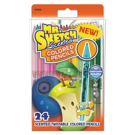 Mr. Sketch Scented Colored Pencils, Assorted, School Grade, 24/Pack