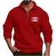 thumbnail image 2 of pstuiky camisas de manga larga para hombre, Camisa de manga larga con cuello alto, cremallera y color sólido informal para hombre. salir tops xxl, 2 of 9